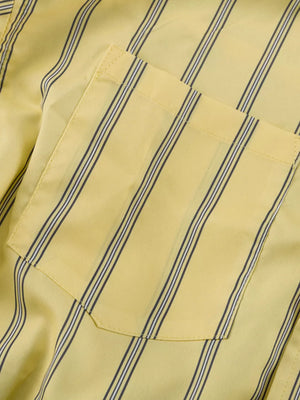 Yellow striped shirt with chest pocket