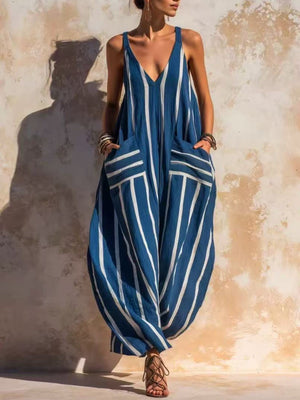 Terracotta jumpsuit with full-length and pullover