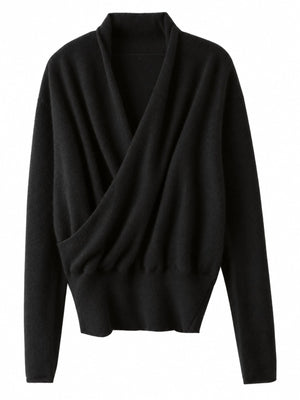 camel wrap top with hip-length and wrap