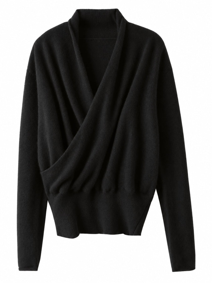 camel wrap top with hip-length and wrap