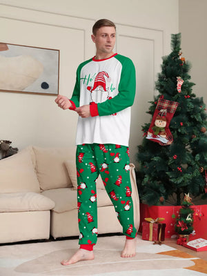 festive pajama set in Dad with crew neck