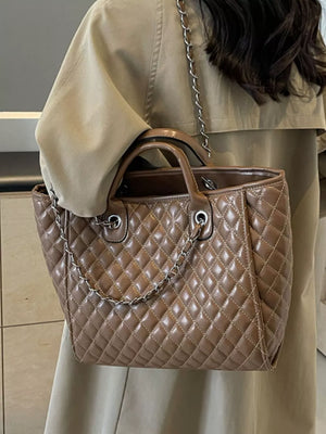 Quilted Chain Shoulder Bag option 7