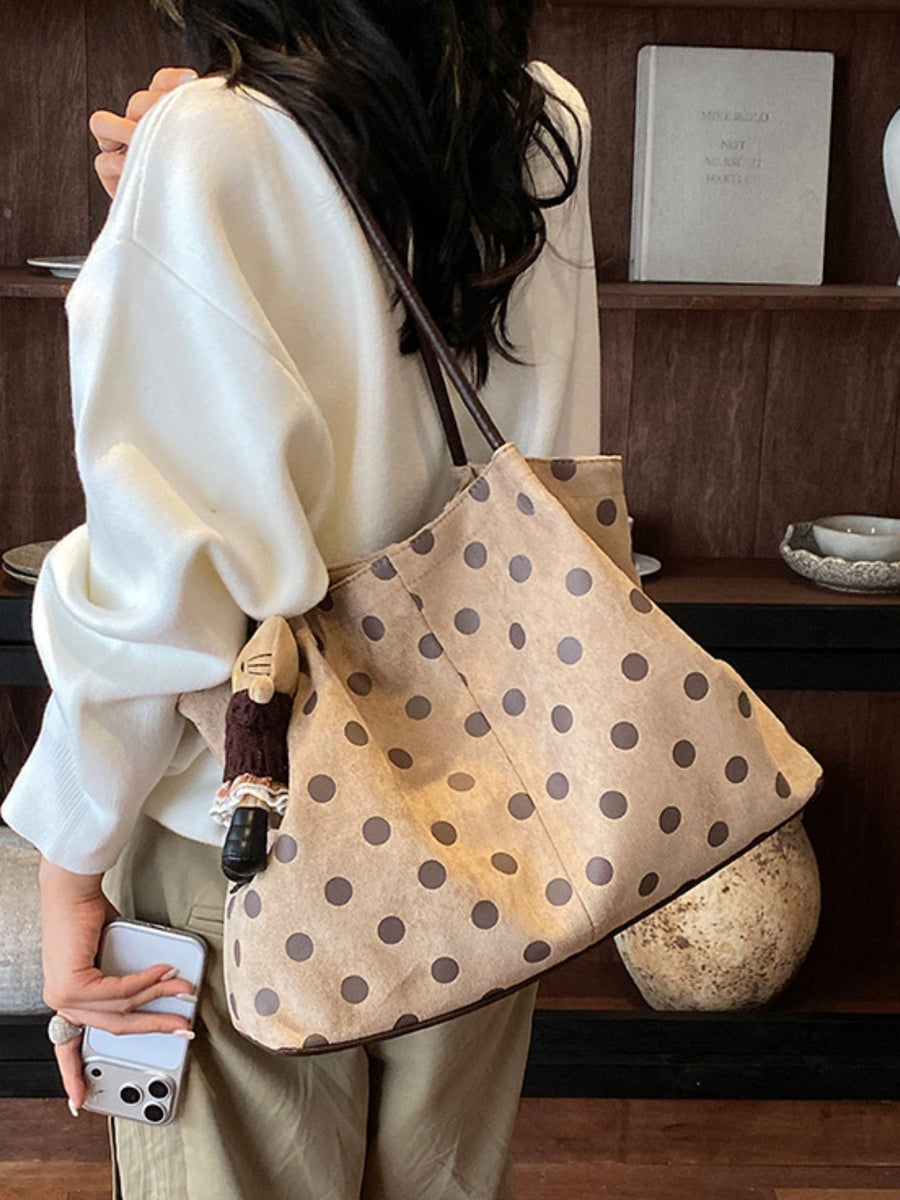 Suede Imported Size &amp shoulder bag in Tan with relaxed silhouette