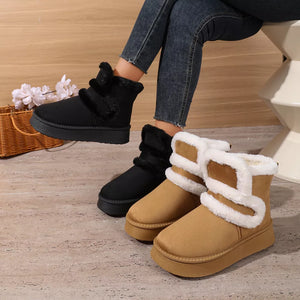 boots in black featuring platform sole and chunky ankle boot fit