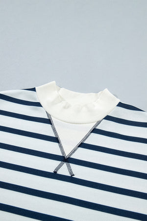 White relaxed lounge set with mock neck
