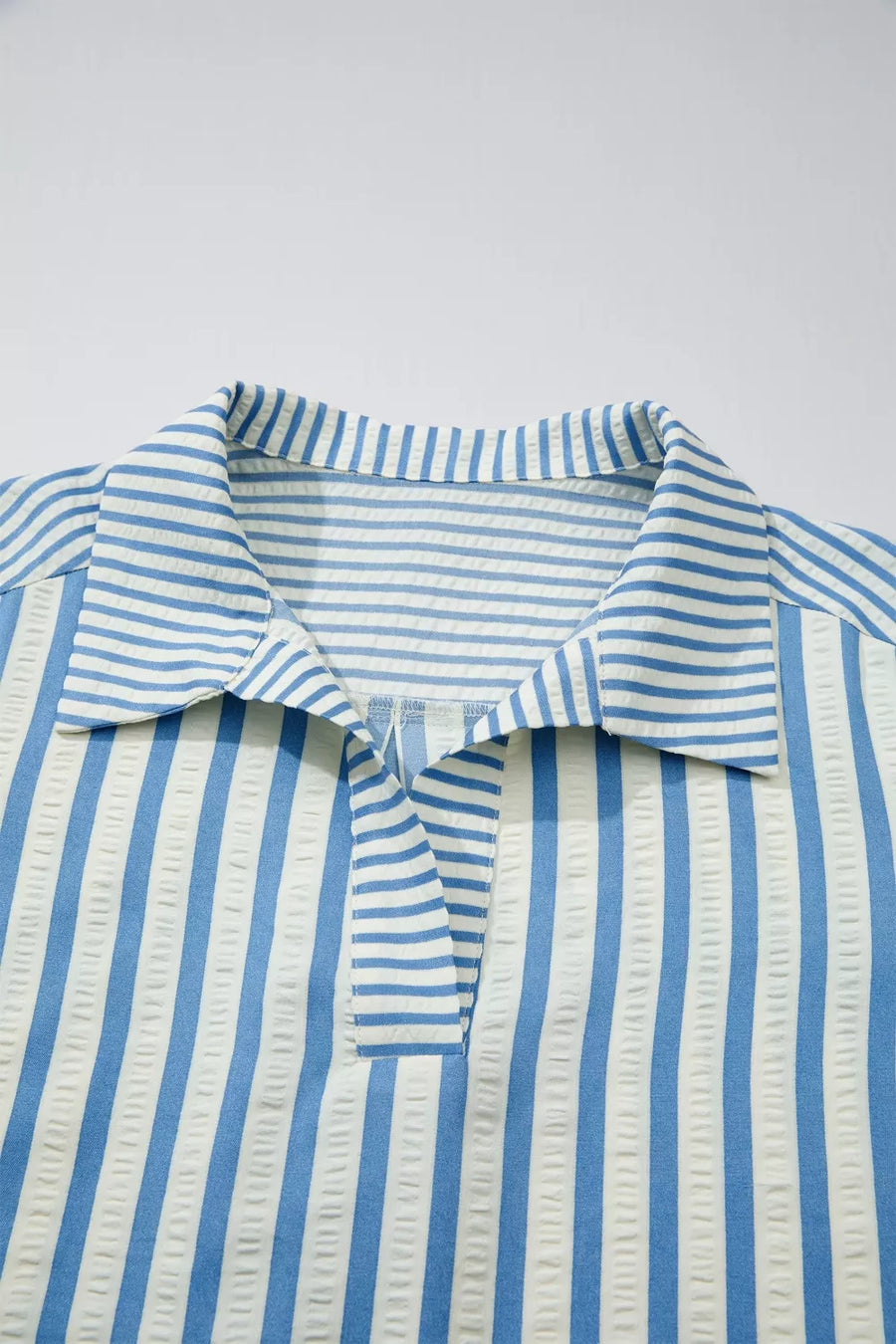 Classic Striped Collared Blouse
