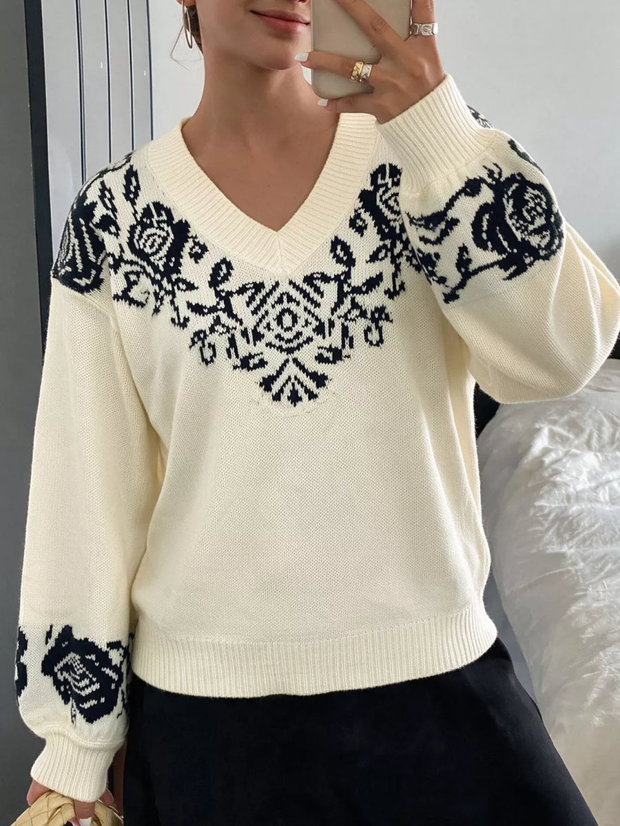 100% acrylic Care instructions: Machine wash cold pullover sweater in Apricot with relaxed silhouette