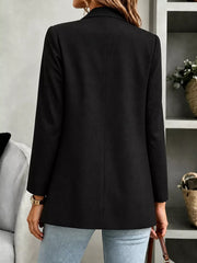 95% polyester, 5% elastane Care instructions: Machine wash cold blazer in Black with regular silhouette