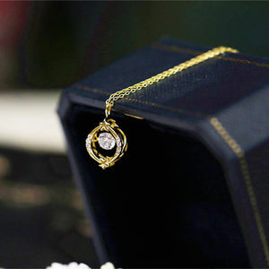 925 sterling silver,Zircon,18K Gold-Plated Care instructions: Avoid wearing duri necklace in Gold with circular silhouette