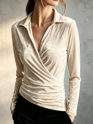 Black Forest blouse with hip-length and wrap