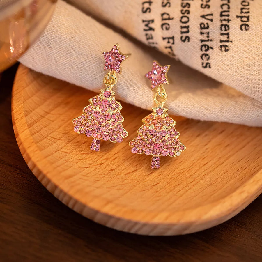 18K Gold-Plated, Zinc alloy, Rhinestone Care instructions: Avoid wearing during earrings in Blush Pink with dangle silhouette
