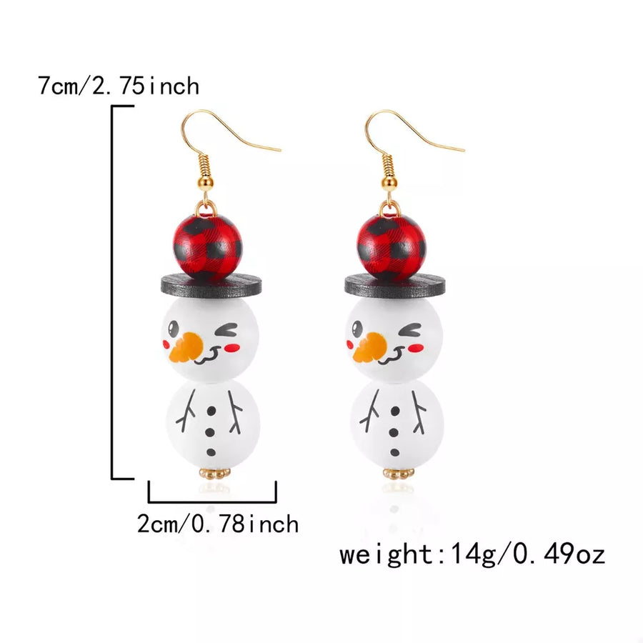 earrings featuring plaid in red with 18K Gold-Plated, Alloy, Wooden Care instructions: Avoid wearing during exercise, texture