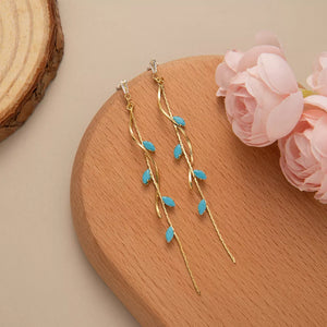 18K Gold-Plated,Resin,Copper Care instructions: Avoid wearing during exercise, a earrings in turquoise with elongated