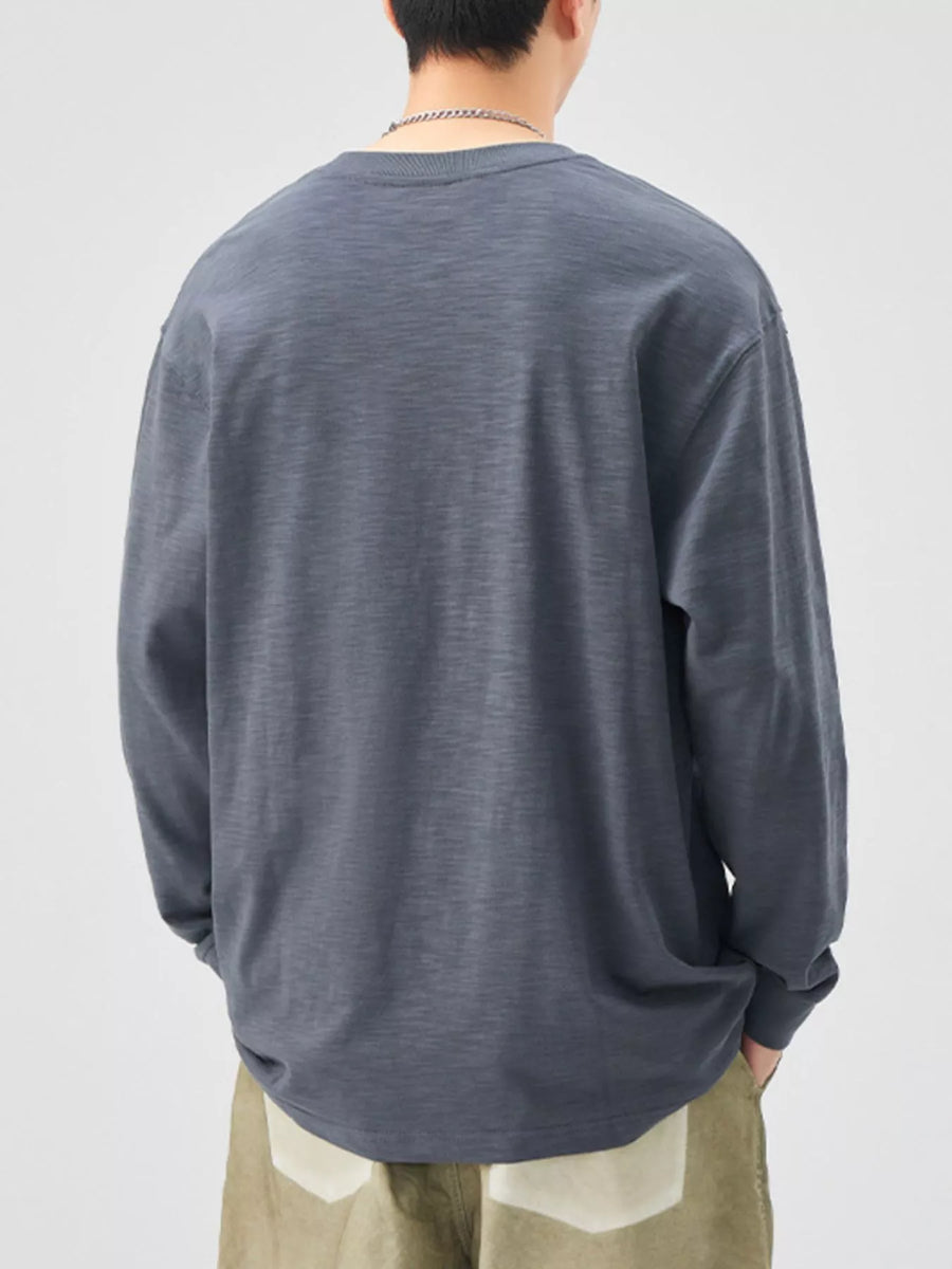 White Oversized Cotton Long-Sleeve Tee