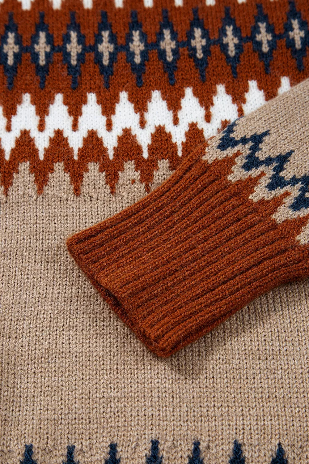 pullover sweater in rust