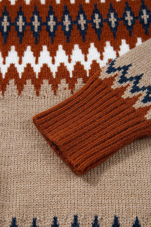 pullover sweater in rust