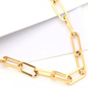 gold necklace with choker and clasp