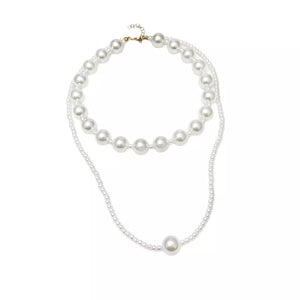 Elegant Double Layer Pearl Necklace option 6