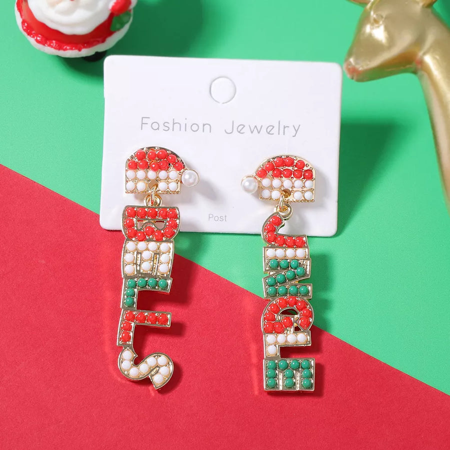 earrings in Style A with novelty and rhinestone embellishment