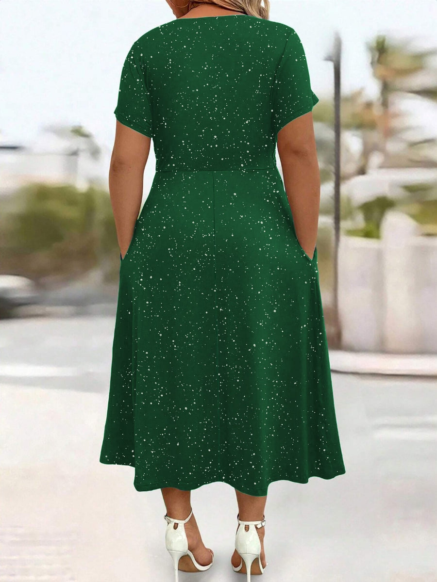 Coffee midi dress