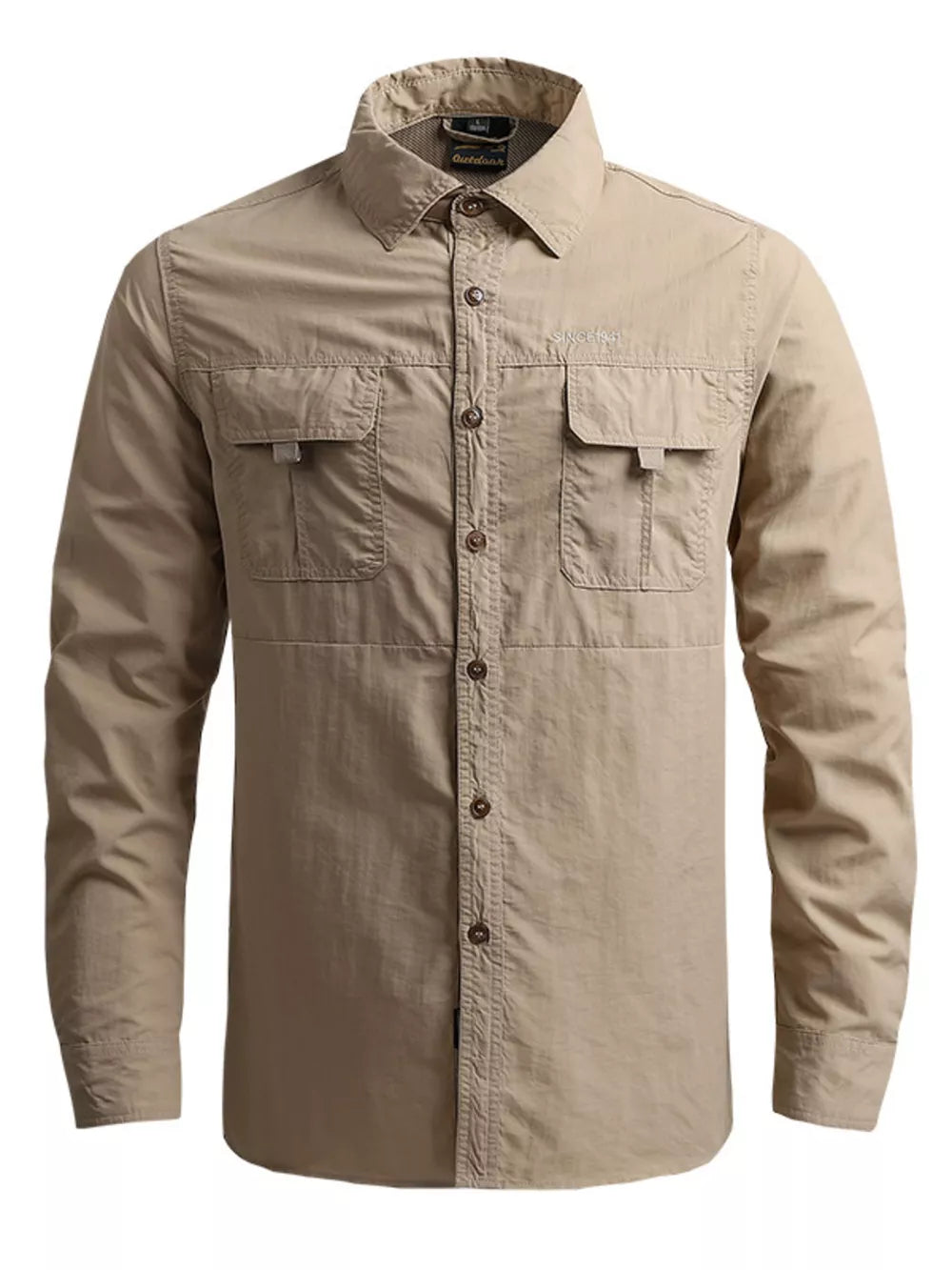 95%cotton, 5%spandex Care instructions: Machine wash cold button-down shirt in Army Green with regular silhouette