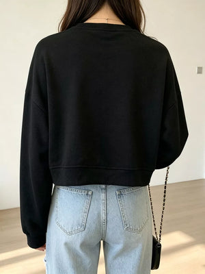 Crew Neck Drop Shoulder Sweatshirt, view 27