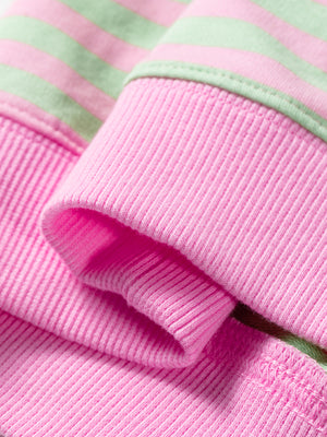 modern sweatshirt in Stripe with crew neck
