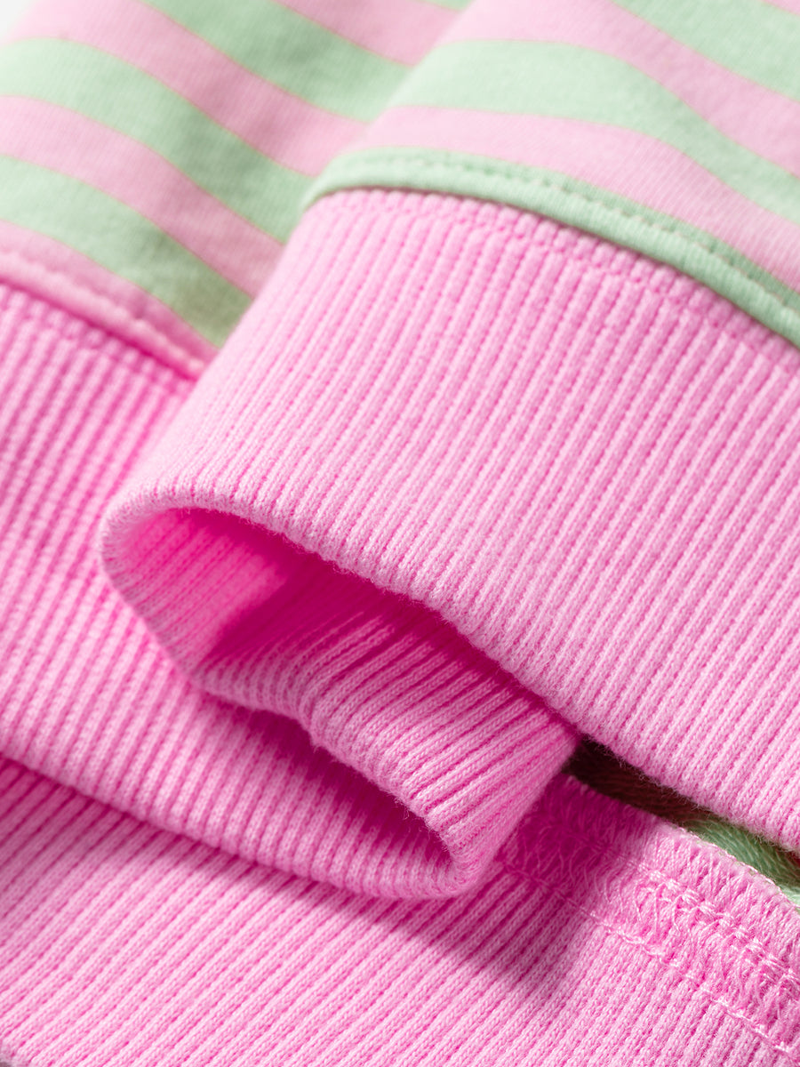 modern sweatshirt in Stripe with crew neck