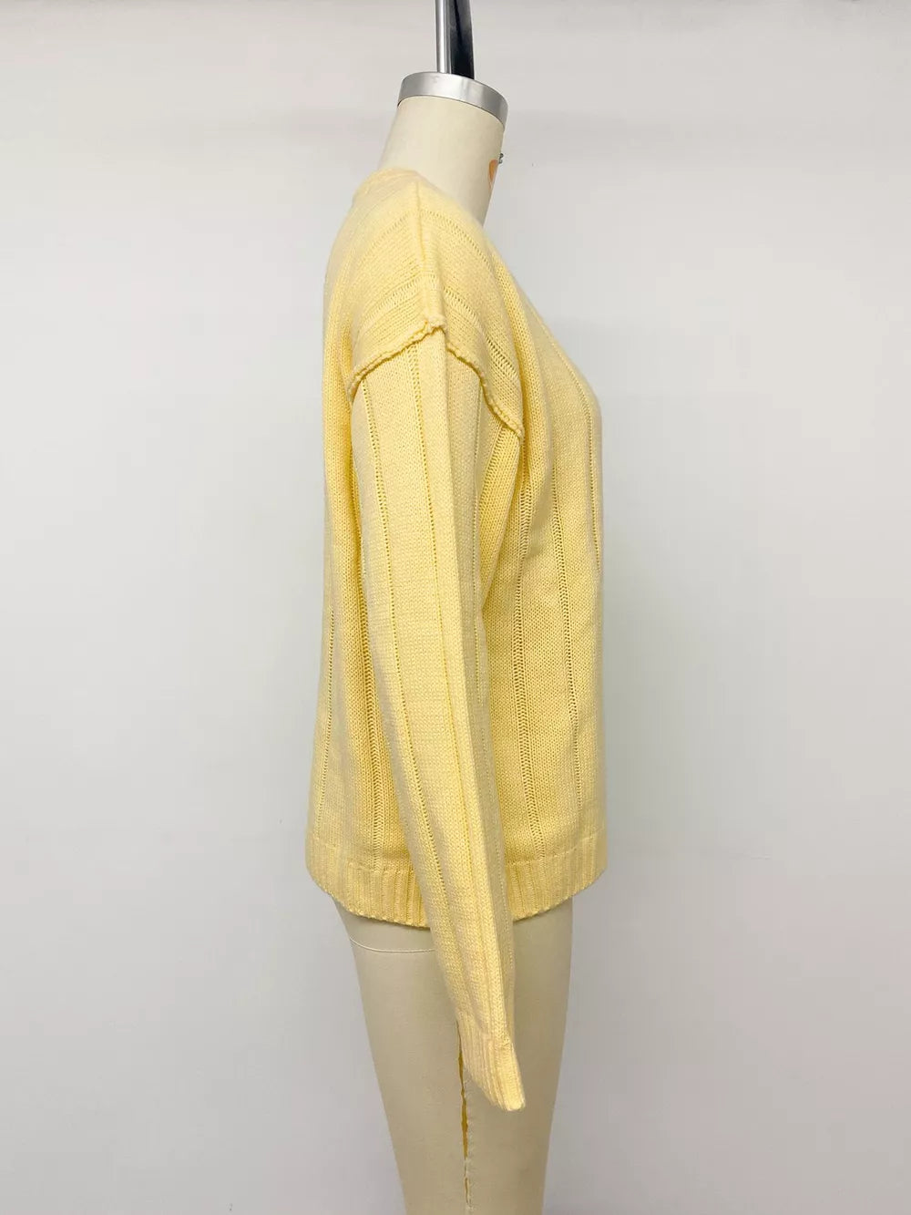 Button Up Dropped Shoulder Cardigan option 13