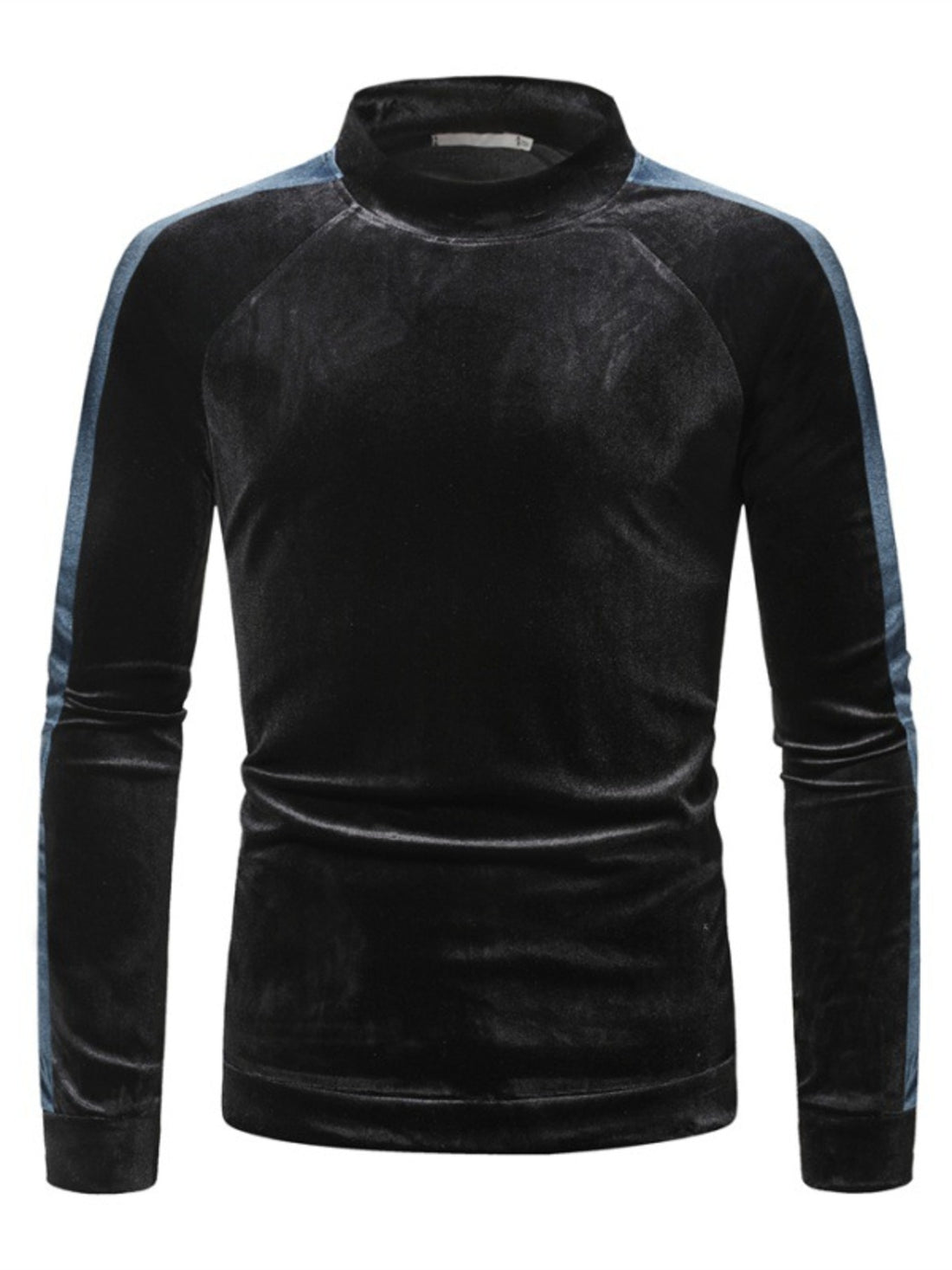 teal blue t-shirt with hip-length and pullover