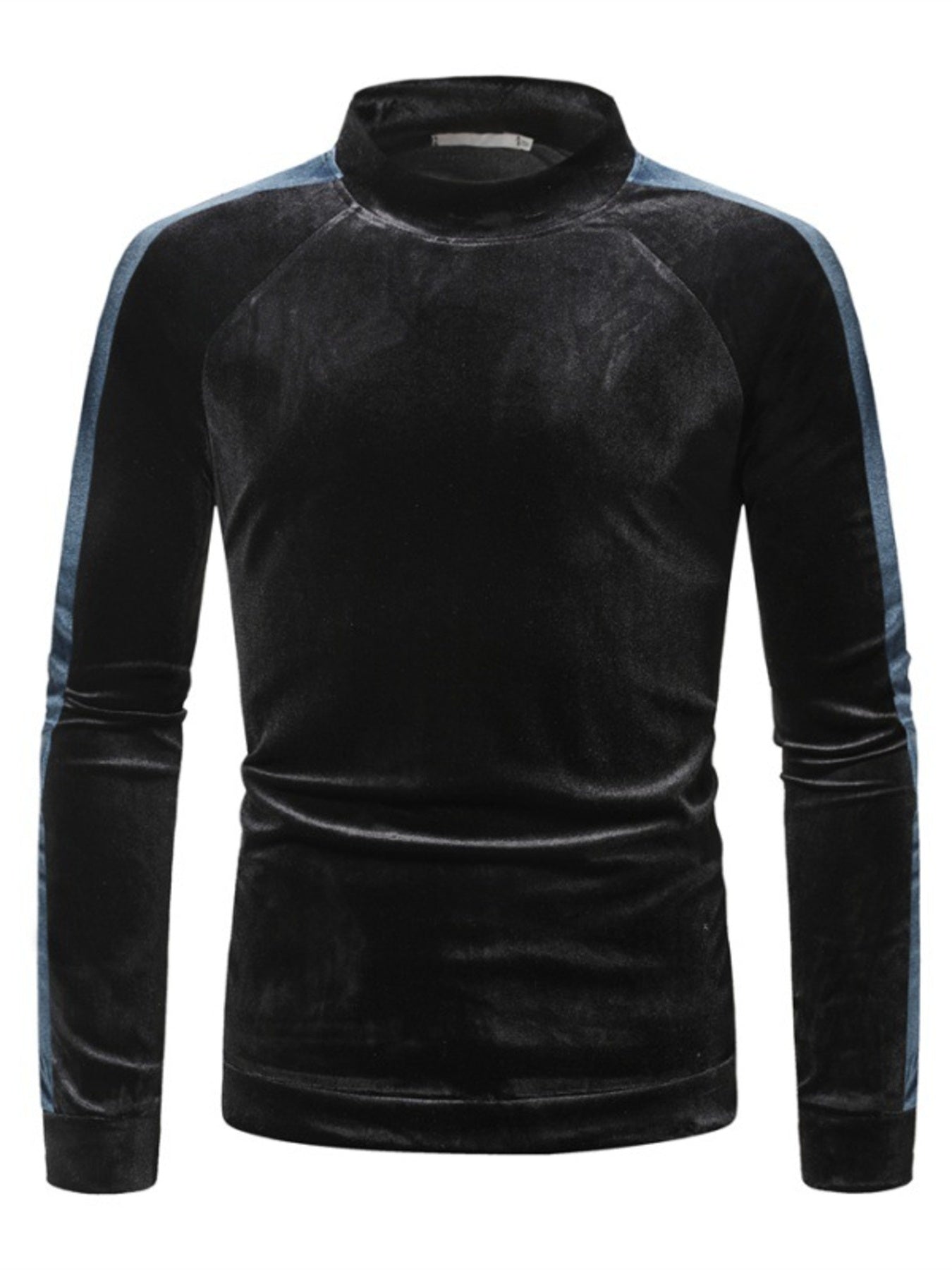 teal blue t-shirt with hip-length and pullover