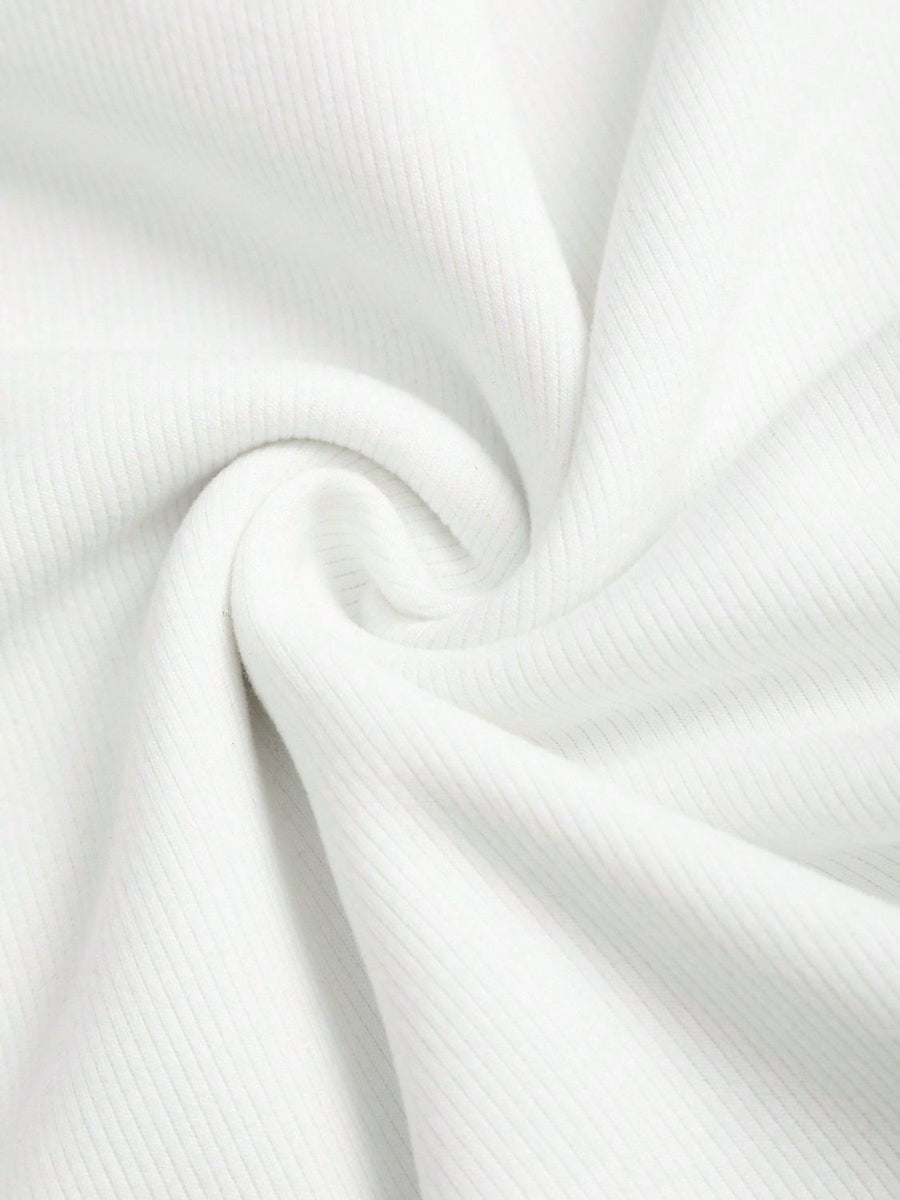 White ribbed sleeveless cami with a soft texture
