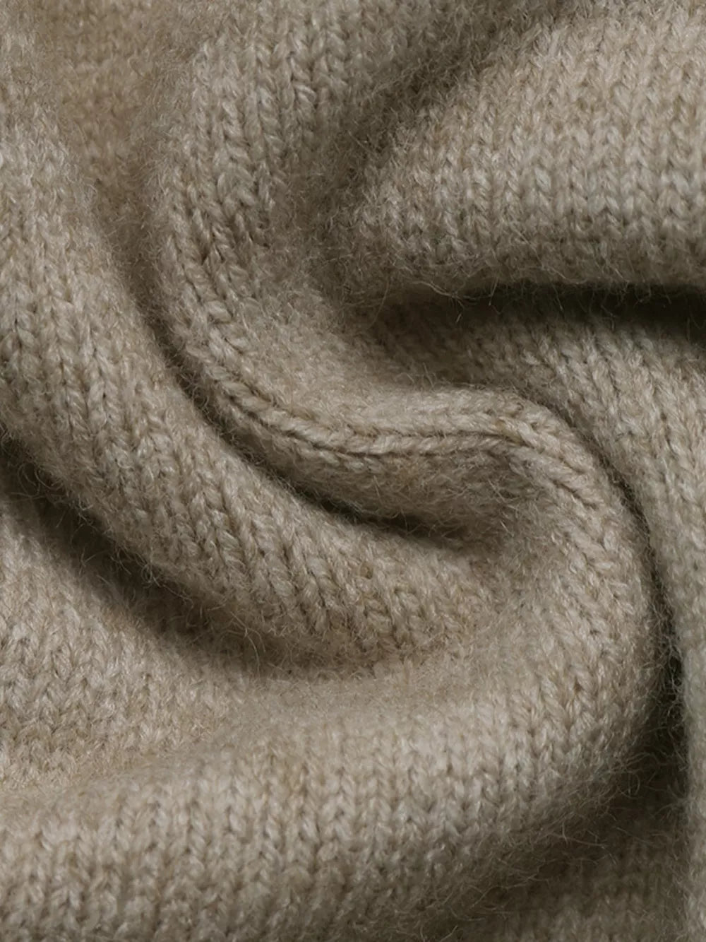 Open-front Knit Cardigan in camel with stretch