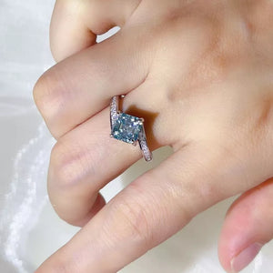 2 Carat Moissanite Sterling Silver Ring