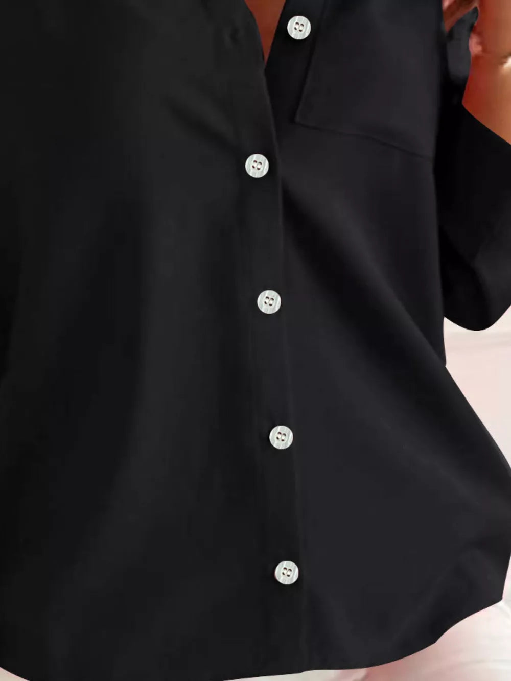 Button-down Roll-up Sleeve Shirt in burgundy