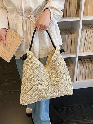Woven Straw Shoulder Bag option 5