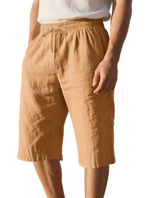 Military Green Men's Casual Drawstring Bermuda Shorts Plus Size