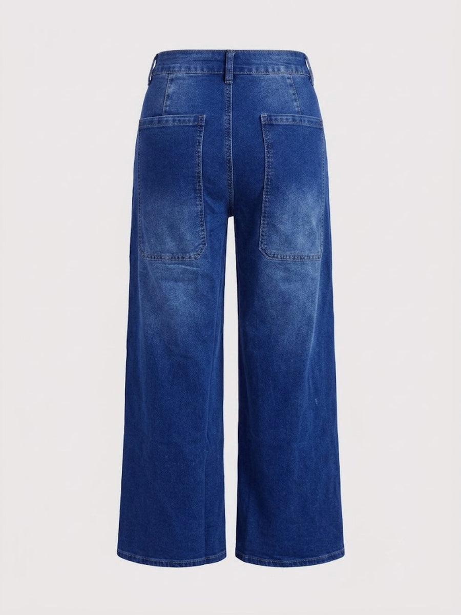 Peacock Blue wide-leg jeans