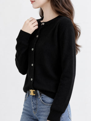 Golden Camel cardigan with ribbed and long sleeve