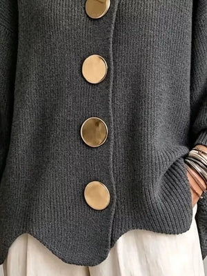 100% polyester Care instructions: Machine wash cold cardigan in Sky Blue with relaxed silhouette