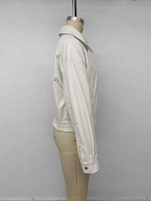 Cropped Faux Leather Jacket option 7