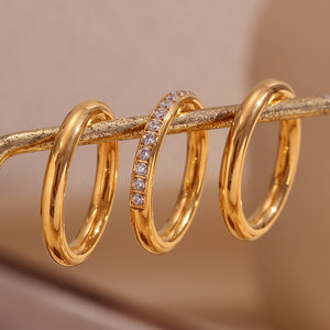 Gold with ring with 3-piece set 9