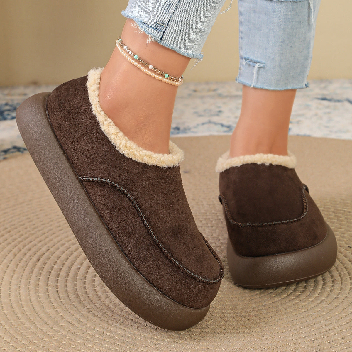 Suede,Fluff,Rubber Imported Size &amp boots in camel with low-cut silhouette