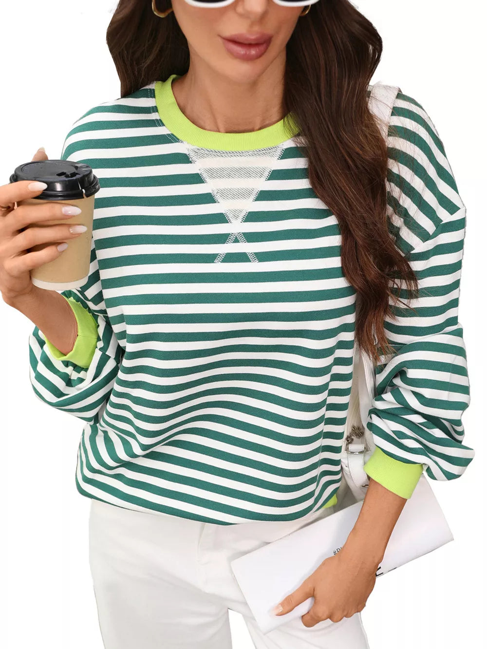 sweatshirt in Green Powder