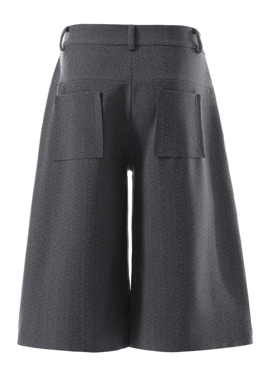 Men's Wide Leg Capris in Black, view 11