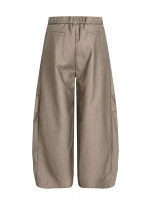 Black Men's Wide Leg Pleated Pants