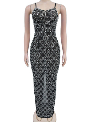 100% polyester Care instructions: Machine wash cold maxi dress in Khaki with bodycon silhouette
