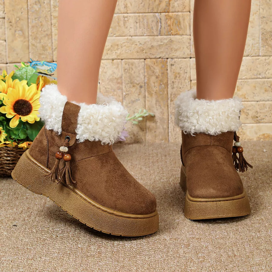 Suede,Fluff,Rubber Imported Size &amp boots in slate gray with ankle boot silhouette
