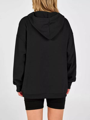 athleisure pullover hoodie in light grey with hooded