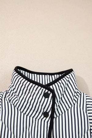 Striped Quilted Vest Coat option 9